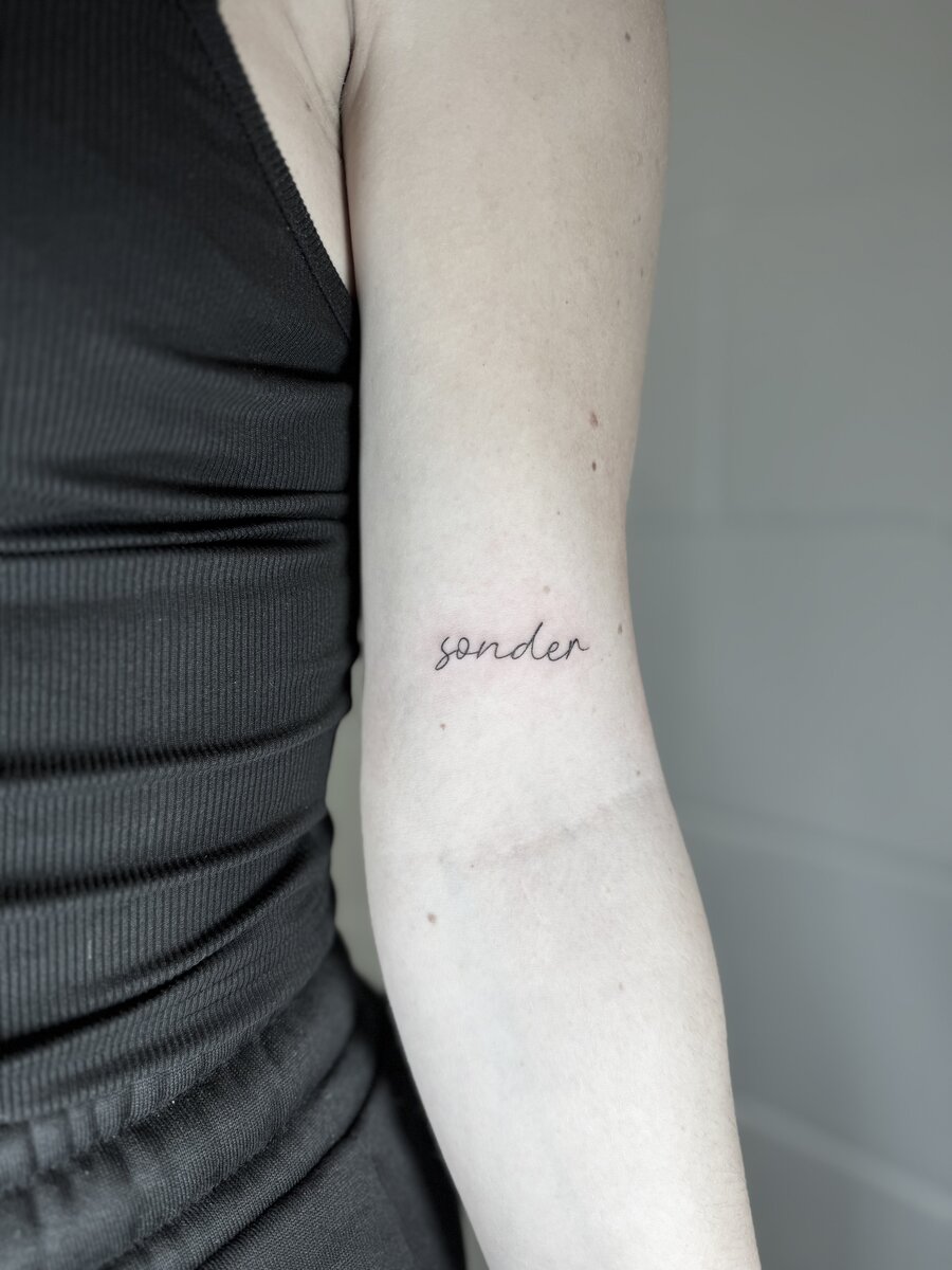 Beautiful fine line floral tattoo by Renata — Coolangatta Gold Coast